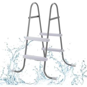 imageOutvita Metal Frame Above Ground Swimming Pool Entry 2 Step Exit Ladder for 33quot High Wall Pools 300 Pound Capacity2Step
