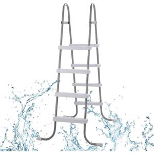 imageOutvita Metal Frame Above Ground Swimming Pool Entry 2 Step Exit Ladder for 33quot High Wall Pools 300 Pound Capacity4Step