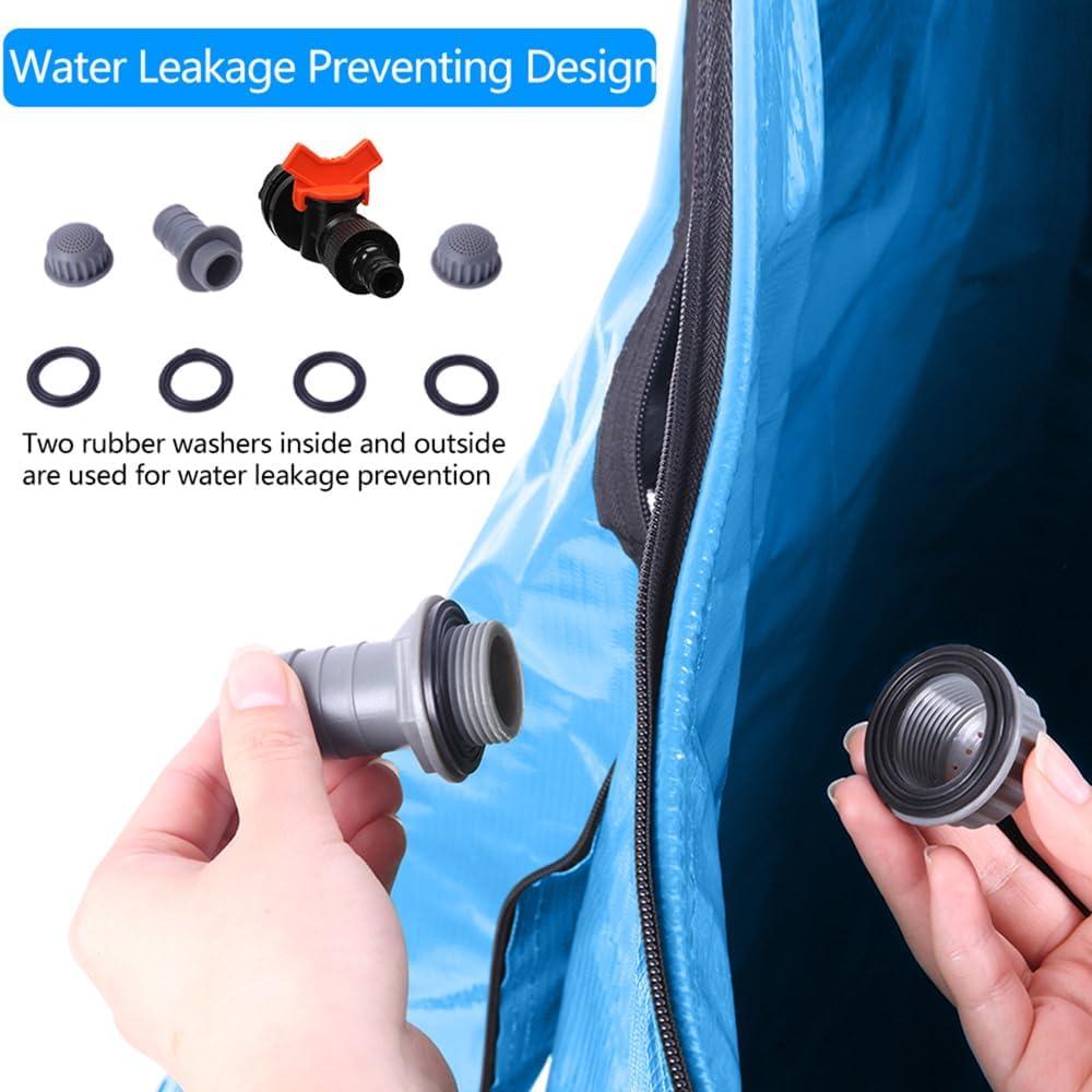 imageOutvita 132 Gallon Collapsible Rain Barrel Large Garden Water Storage Tank Portable Folding Rainwater Collector Water Catcher with Filter Overflow Kit Faucet GreenBlue