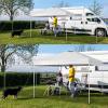 imageOutvita 10x10ft Ez Pop Up Canopy Portable Instant Canopy Tent with 2pcs SideWalls and 4pcs Camping Upright Poles for Outdoor Events Party Wedding BirthdayGraduation Gray10x10white2pcs walls