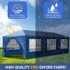 imageOutvita 10x10ft Ez Pop Up Canopy Portable Instant Canopy Tent with 2pcs SideWalls and 4pcs Camping Upright Poles for Outdoor Events Party Wedding BirthdayGraduation Gray10x30blue