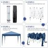 imageOutvita 10x10ft Ez Pop Up Canopy Portable Instant Canopy Tent with 2pcs SideWalls and 4pcs Camping Upright Poles for Outdoor Events Party Wedding BirthdayGraduation Gray10x10blue