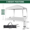 imageOutvita 10x10ft Ez Pop Up Canopy Portable Instant Canopy Tent with 2pcs SideWalls and 4pcs Camping Upright Poles for Outdoor Events Party Wedding BirthdayGraduation Gray10x10white