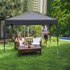 imageOutvita 10x10ft Ez Pop Up Canopy Portable Instant Canopy Tent with 2pcs SideWalls and 4pcs Camping Upright Poles for Outdoor Events Party Wedding BirthdayGraduation Gray10x10gray