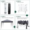 imageOutvita 10x10ft Ez Pop Up Outdoor Canopy Tent Portable Commercial Instant Tent with Carry Bag for Party Wedding Birthday BBQ Events10x10gray