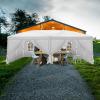 imageOutvita 10x20ft Pop Up Canopy with 6 SideWalls Ez Pop Up Portable Instant Canopy Tent for Outdoor Events Party Wedding BirthdayGraduation WhiteWhite