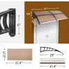 imageOutvita 118quotx38quot Window Awning Canopy Polycarbonate Front Door Patio Cover for UV Rain Snow ampamp Sunlight Protection Stylish Brown Panel with Black BracketBrownBlack