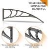 imageOutvita 118quotx38quot Window Awning Canopy Polycarbonate Front Door Patio Cover for UV Rain Snow ampamp Sunlight Protection Stylish Brown Panel with Black BracketWhiteGray