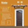 imageOutvita 118quotx38quot Window Awning Canopy Polycarbonate Front Door Patio Cover for UV Rain Snow ampamp Sunlight Protection Stylish Brown Panel with Black BracketBrownBlack