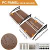 imageOutvita 118quotx38quot Window Awning Canopy Polycarbonate Front Door Patio Cover for UV Rain Snow ampamp Sunlight Protection Stylish Brown Panel with Black BracketBrownBlack