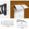 imageOutvita 118quotx38quot Window Awning Canopy Polycarbonate Front Door Patio Cover for UV Rain Snow ampamp Sunlight Protection Stylish Brown Panel with Black BracketWhiteBlack