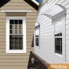 imageOutvita 118quotx38quot Window Awning Canopy Polycarbonate Front Door Patio Cover for UV Rain Snow ampamp Sunlight Protection Stylish Brown Panel with Black BracketWhiteGray