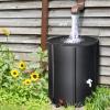 imageOutvita 132 Gallon Collapsible Rain Barrel Large Garden Water Storage Tank Portable Folding Rainwater Collector Water Catcher with Filter Overflow Kit Faucet GreenBlack