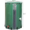 imageOutvita 132 Gallon Collapsible Rain Barrel Large Garden Water Storage Tank Portable Folding Rainwater Collector Water Catcher with Filter Overflow Kit Faucet GreenGreen