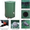 imageOutvita 132 Gallon Collapsible Rain Barrel Large Garden Water Storage Tank Portable Folding Rainwater Collector Water Catcher with Filter Overflow Kit Faucet GreenGreen
