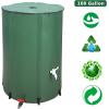 imageOutvita 132 Gallon Collapsible Rain Barrel Large Garden Water Storage Tank Portable Folding Rainwater Collector Water Catcher with Filter Overflow Kit Faucet GreenGreen