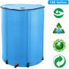 imageOutvita 132 Gallon Collapsible Rain Barrel Large Garden Water Storage Tank Portable Folding Rainwater Collector Water Catcher with Filter Overflow Kit Faucet GreenBlue