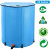 imageOutvita 132 Gallon Collapsible Rain Barrel Large Garden Water Storage Tank Portable Folding Rainwater Collector Water Catcher with Filter Overflow Kit Faucet GreenBlue