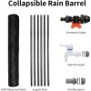 imageOutvita 132 Gallon Collapsible Rain Barrel Large Garden Water Storage Tank Portable Folding Rainwater Collector Water Catcher with Filter Overflow Kit Faucet GreenBlack