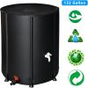 imageOutvita 132 Gallon Collapsible Rain Barrel Large Garden Water Storage Tank Portable Folding Rainwater Collector Water Catcher with Filter Overflow Kit Faucet GreenBlack