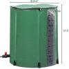 imageOutvita 132 Gallon Collapsible Rain Barrel Large Garden Water Storage Tank Portable Folding Rainwater Collector Water Catcher with Filter Overflow Kit Faucet GreenGreen