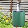 imageOutvita 132 Gallon Collapsible Rain Barrel Large Garden Water Storage Tank Portable Folding Rainwater Collector Water Catcher with Filter Overflow Kit Faucet GreenGreen