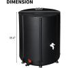 imageOutvita 132 Gallon Collapsible Rain Barrel Large Garden Water Storage Tank Portable Folding Rainwater Collector Water Catcher with Filter Overflow Kit Faucet GreenBlack