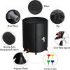 imageOutvita 132 Gallon Collapsible Rain Barrel Large Garden Water Storage Tank Portable Folding Rainwater Collector Water Catcher with Filter Overflow Kit Faucet GreenBlack