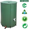 imageOutvita 132 Gallon Collapsible Rain Barrel Large Garden Water Storage Tank Portable Folding Rainwater Collector Water Catcher with Filter Overflow Kit Faucet GreenGreen