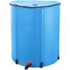 imageOutvita 132 Gallon Collapsible Rain Barrel Large Garden Water Storage Tank Portable Folding Rainwater Collector Water Catcher with Filter Overflow Kit Faucet GreenBlue