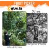 imageOutvita 13FT Fruit Picker Adjustable Fruits Picker Tool with Basket Telescoping Long Handle Fruit Catcher Equipment Tree Picker for Apples Mango Pear Orange Avocados Fruit Picking