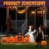 imageOutvita 2 Packs Halloween Inflatables Set of Lighted Eyes Decoration 3Ft Blow Ups Green Eyes for Halloween Decor Outdoor with LEDs Party Supplies Blow up Decoration for Yard Lawn Patio GardenGhost Pumpkins