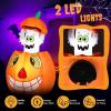 imageOutvita 2 Packs Halloween Inflatables Set of Lighted Eyes Decoration 3Ft Blow Ups Green Eyes for Halloween Decor Outdoor with LEDs Party Supplies Blow up Decoration for Yard Lawn Patio GardenPumpkin Ghost
