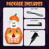 imageOutvita 2 Packs Halloween Inflatables Set of Lighted Eyes Decoration 3Ft Blow Ups Green Eyes for Halloween Decor Outdoor with LEDs Party Supplies Blow up Decoration for Yard Lawn Patio GardenPumpkin Ghost