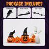 imageOutvita 2 Packs Halloween Inflatables Set of Lighted Eyes Decoration 3Ft Blow Ups Green Eyes for Halloween Decor Outdoor with LEDs Party Supplies Blow up Decoration for Yard Lawn Patio GardenGhost Pumpkins