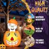 imageOutvita 2 Packs Halloween Inflatables Set of Lighted Eyes Decoration 3Ft Blow Ups Green Eyes for Halloween Decor Outdoor with LEDs Party Supplies Blow up Decoration for Yard Lawn Patio GardenPumpkin Ghost