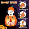 imageOutvita 2 Packs Halloween Inflatables Set of Lighted Eyes Decoration 3Ft Blow Ups Green Eyes for Halloween Decor Outdoor with LEDs Party Supplies Blow up Decoration for Yard Lawn Patio GardenPumpkin Ghost