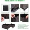 imageOutvita 2 Sets Raised Garden Bed with Legs Square Elevated Planter Garden Box with Drainage Plug for Indoor Outdoor Planting Flowers Vegetables Tomato and HerbsBrownBrown