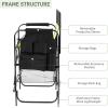 imageOutvita 26quot Tall Directors Chair Height Seat Folding with Side Table Storage Bag Support for 300Lbs Portable Makeup Artist Chair with Bar Height BlackGreenBlack