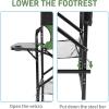 imageOutvita 26quot Tall Directors Chair Height Seat Folding with Side Table Storage Bag Support for 300Lbs Portable Makeup Artist Chair with Bar Height BlackDark GreenBlack