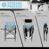imageOutvita 26quot Tall Directors Chair Height Seat Folding with Side Table Storage Bag Support for 300Lbs Portable Makeup Artist Chair with Bar Height BlackBlueBlack