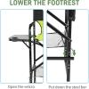 imageOutvita 26quot Tall Directors Chair Height Seat Folding with Side Table Storage Bag Support for 300Lbs Portable Makeup Artist Chair with Bar Height BlackGreenBlack