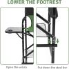imageOutvita 26quot Tall Directors Chair Height Seat Folding with Side Table Storage Bag Support for 300Lbs Portable Makeup Artist Chair with Bar Height BlackDark GreenBlack