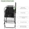 imageOutvita 26quot Tall Directors Chair Height Seat Folding with Side Table Storage Bag Support for 300Lbs Portable Makeup Artist Chair with Bar Height BlackDark GreenBlack