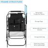 imageOutvita 26quot Tall Directors Chair Height Seat Folding with Side Table Storage Bag Support for 300Lbs Portable Makeup Artist Chair with Bar Height BlackBlueBlack