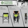 imageOutvita 26quot Tall Directors Chair Height Seat Folding with Side Table Storage Bag Support for 300Lbs Portable Makeup Artist Chair with Bar Height BlackGreenBlack