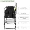 imageOutvita 26quot Tall Directors Chair Height Seat Folding with Side Table Storage Bag Support for 300Lbs Portable Makeup Artist Chair with Bar Height BlackGreenBlack