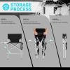 imageOutvita 26quot Tall Directors Chair Height Seat Folding with Side Table Storage Bag Support for 300Lbs Portable Makeup Artist Chair with Bar Height BlackBlack