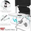 imageOutvita 26quot Tall Directors Chair Height Seat Folding with Side Table Storage Bag Support for 300Lbs Portable Makeup Artist Chair with Bar Height BlackBlack