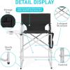 imageOutvita 26quot Tall Directors Chair Height Seat Folding with Side Table Storage Bag Support for 300Lbs Portable Makeup Artist Chair with Bar Height BlackBlack